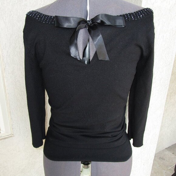WHBM Jewel Bling Boatneck Dressy Sweater S - Picture 7 of 7